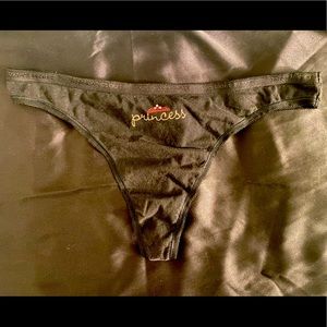 Pink Victoria’s Secret black cotton thong